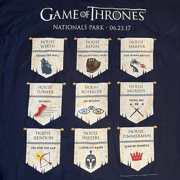 MLB Washington Nationals Game of Thrones gameday t-shirt, size M - Picture 5 of 5